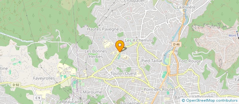 localisation de l'entreprise GROUPEMENT PARIH-VAR (POLE D'APPUI ET DE RESSOURCES POUR L'INCLUSION HANDICAP) à TOULON