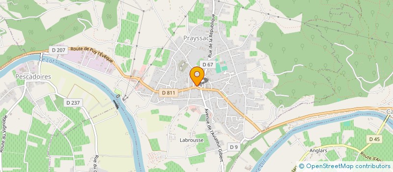 localisation de l'entreprise GROUPEMENT PAROISSIAL DE PRAYSSAC  PRAYSSAC