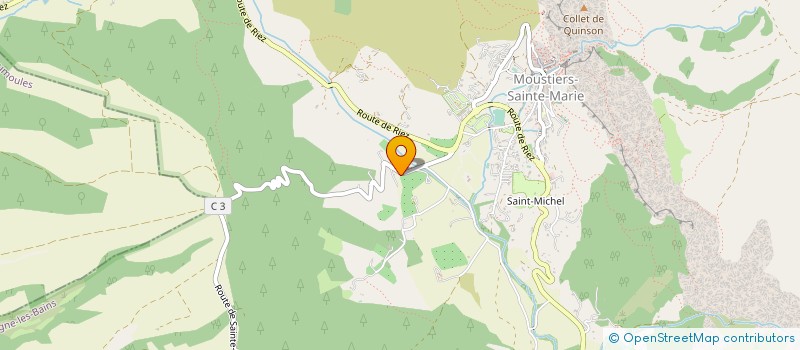 localisation de l'entreprise GROUPEMENT PASTORAL OVIN DE LA CINE  MOUSTIERS-SAINTE-MARIE