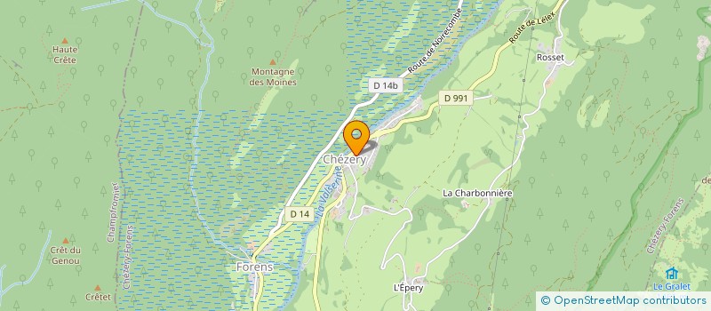 localisation de l'entreprise GROUPEMENT PASTORAL SOUS CHALAM  CHEZERY-FORENS