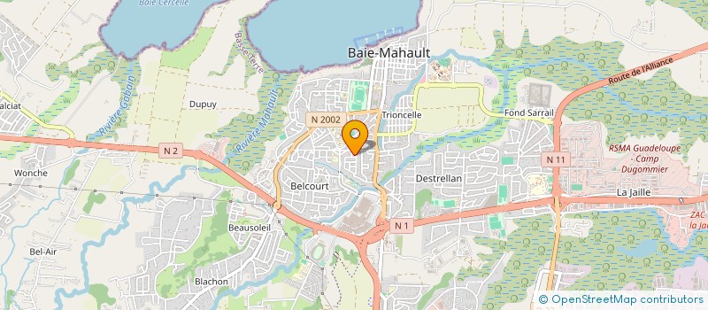 localisation de l'entreprise GROUPEMENT POUR L'AMENAGEMENT DU TEMPS LIBRE à BAIE-MAHAULT