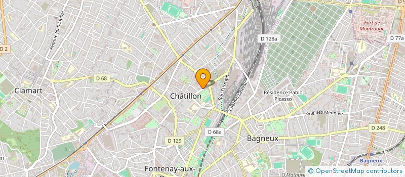 localisation de l'entreprise GROUPEMENT POUR L ETUDE LA REALISATION ET LA RENOVATION DE BATIMENTS à CHATILLON