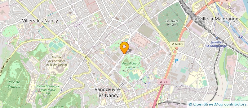 localisation de l'entreprise GROUPEMENT POUR L EVALUATION DES MESURES EN CONTINU DANS LES EAUX ET EN ASSAINISSEMENT à VANDŒUVRE-LES-NANCY