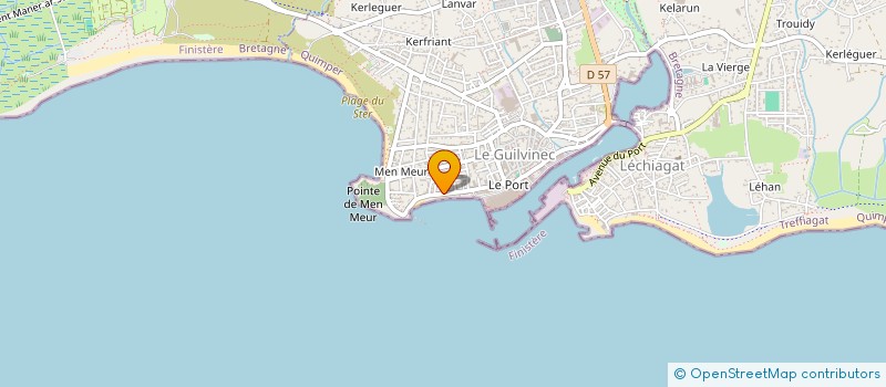 localisation de l'entreprise GROUPEMENT PROFESSIONNEL DES MAREYEURS EXPEDITEURS  GUILVINEC