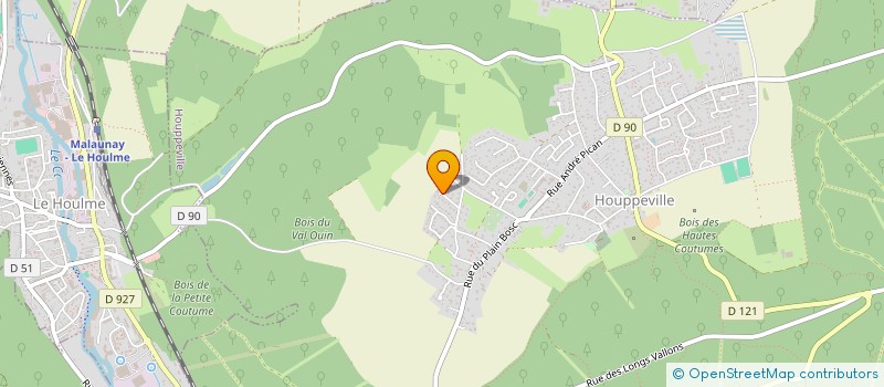 localisation de l'entreprise GROUPEMENT PROMOTION BADMINTON  HOUPPEVILLE