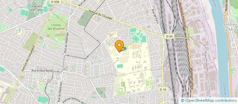 localisation de l'entreprise GROUPEMENT REGIONAL D ACTIONS DE FORMATIONS ET D INFORMATIONS EN SANTE MENTALE  SOTTEVILLE-LES-ROUEN