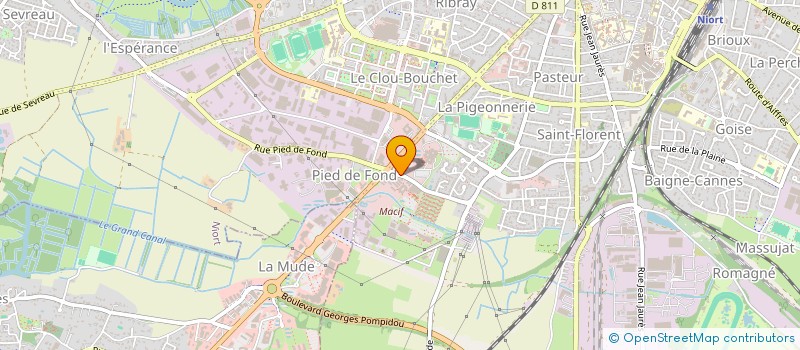 localisation de l'entreprise GROUPEMENT REGIONAL D EMPLOYEURS DE BTP EN POITOU CHARENTES  NIORT