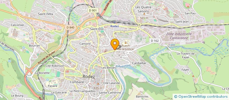 localisation de l'entreprise GROUPEMENT SALLES FAMILIALES ROUERGUE  RODEZ