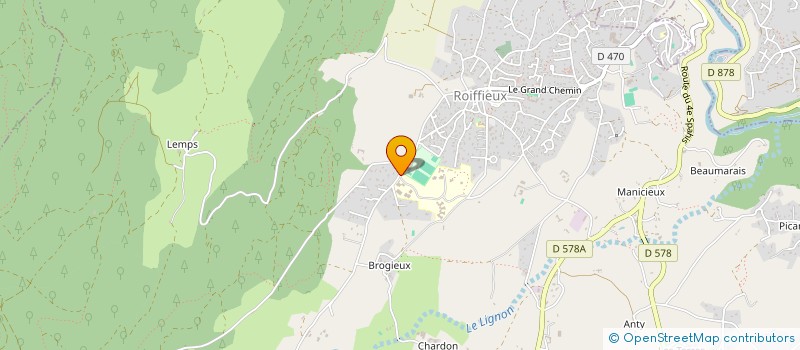 localisation de l'entreprise GROUPEMENT SAVS 07 à ROIFFIEUX