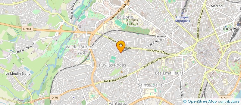 localisation de l'entreprise GROUPEMENT SPORTIF GV CODEP 87 à LIMOGES