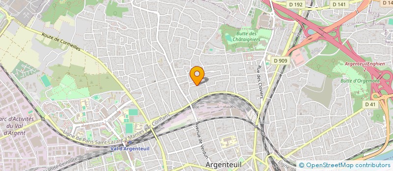 localisation de l'entreprise GROUPEMENT TAXI INTERCOMMUNAL DU VAL D'OISE  ARGENTEUIL