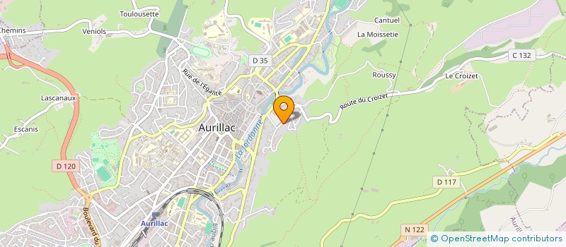 localisation de l'entreprise GROUPEMENT TECH VETERINAIRE à AURILLAC