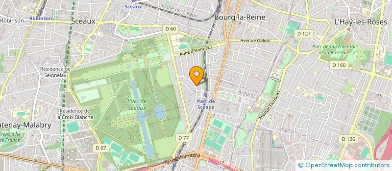 localisation de l'entreprise GROUPEMENT TECHNIQUE VETERINAIRE DE L'ILE DE FRANCE à SCEAUX
