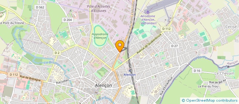localisation de l'entreprise GROUPEMENT TENNIS PERCHE SUD à ALENCON