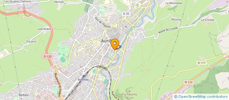 localisation de l'entreprise GROUPEMENT UNIFIE DU BATIMENT ARTISANAL CANTALIEN à AURILLAC