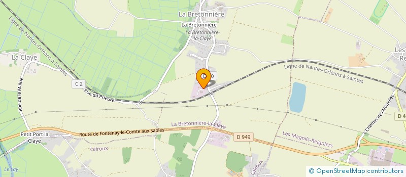 localisation de l'entreprise GROUPEMENT VENDEEN DE SAUVEGARDE DU PATRIMOINE ARCHEOLOGIQUE (G.V.S.P.A)  LA BRETONNIERE-LA-CLAYE