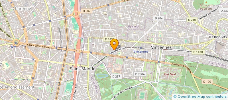 localisation de l'entreprise GROUPEMENT VOLONTAIRE D'ACHATS BIO à VINCENNES