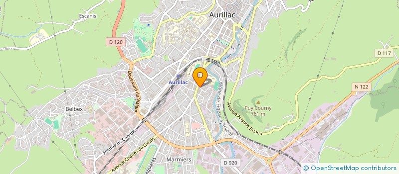 localisation de l'entreprise GROUPEMENTS D'EMPLOYEURS ADMR DU CANTAL à AURILLAC