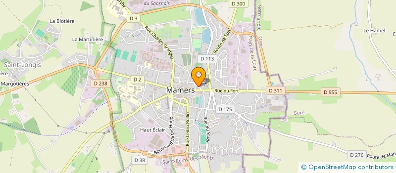 localisation de l'entreprise GROUPEMNT FONCIER RURAL DES BEILLES  VILLENEUVE-EN-PERSEIGNE