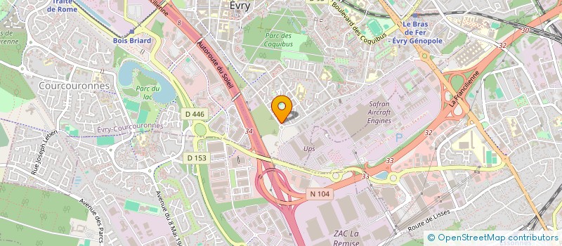 localisation de l'entreprise GROUPES DES CENTRES D INTERETS (GCI)  EVRY-COURCOURONNES