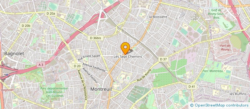 localisation de l'entreprise GROUPES TRANSACTIONS IMMOBILIERES à MONTREUIL