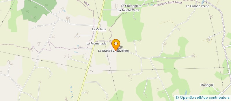 localisation de l'entreprise GROUPMENT AGRICOLE D EXPLOITATION EN COMMUN AGREE TREMEAU à QUELAINES-SAINT-GAULT