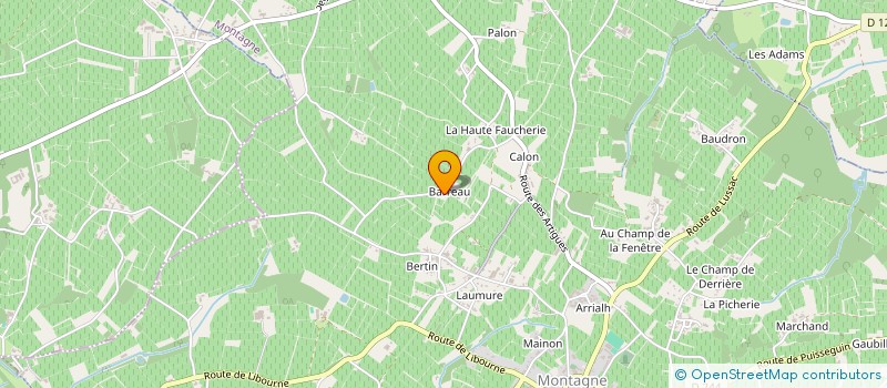 localisation de l'entreprise GROUPREMENT FONCIER VITICOLE LES AMIS DE ROC DE CALON  MONTAGNE