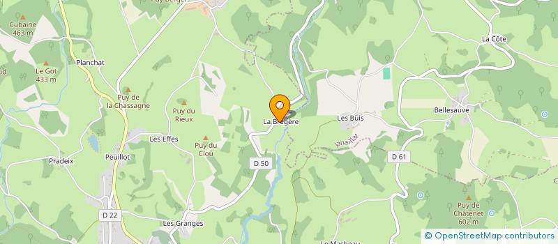 localisation de l'entreprise GROUPT FORESTIER DE LA BREGERE  SAINT-JUNIEN-LA-BREGERE