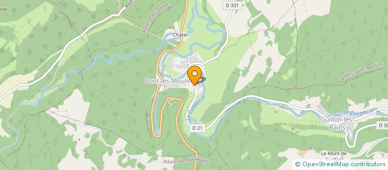 localisation de l'entreprise GROUPT FORESTIER LA VALLEE DU CUSANCIN  PONT-LES-MOULINS