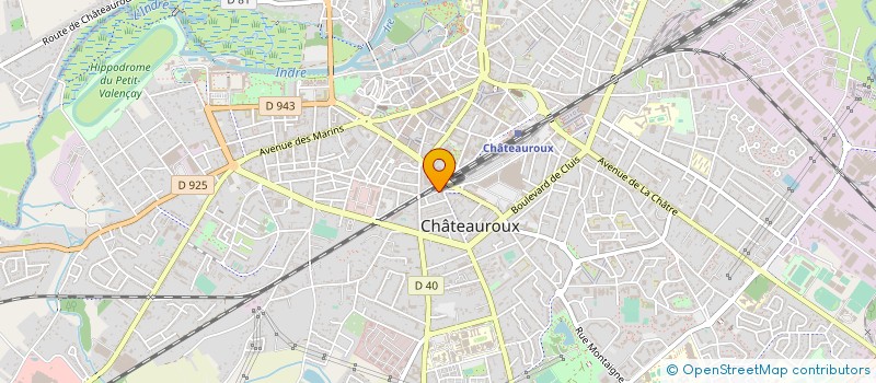 localisation de l'entreprise GROUSSARD IMPRIMEUR à CHATEAUROUX