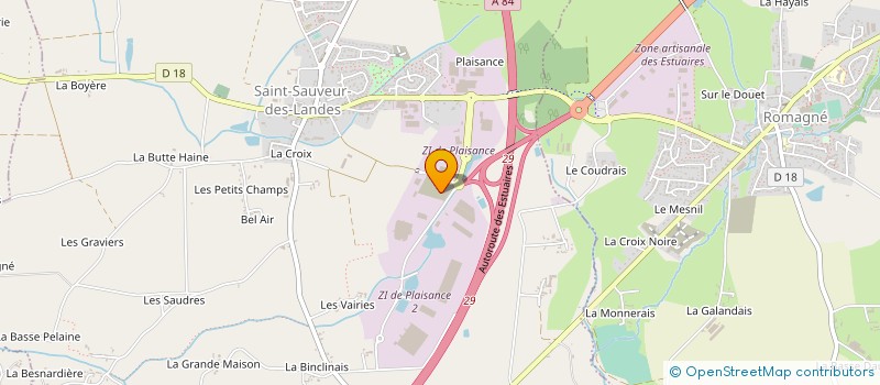 localisation de l'entreprise GROUSSARD LOGISTICS à SAINT-SAUVEUR-DES-LANDES
