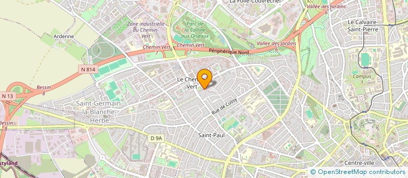 localisation de l'entreprise GROUT GAUBERT MULTI-SERVICES à CAEN