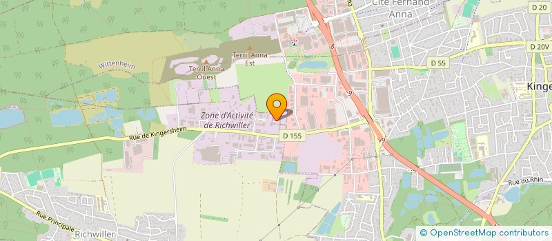 localisation de l'entreprise GRP  KINGERSHEIM