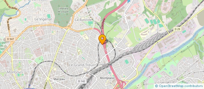 localisation de l'entreprise GRP à LIMOGES