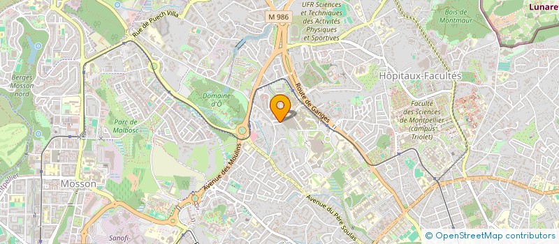 localisation de l'entreprise GRP ACT CONCERTE MEDECINE NUCLEAIRE SUD à MONTPELLIER