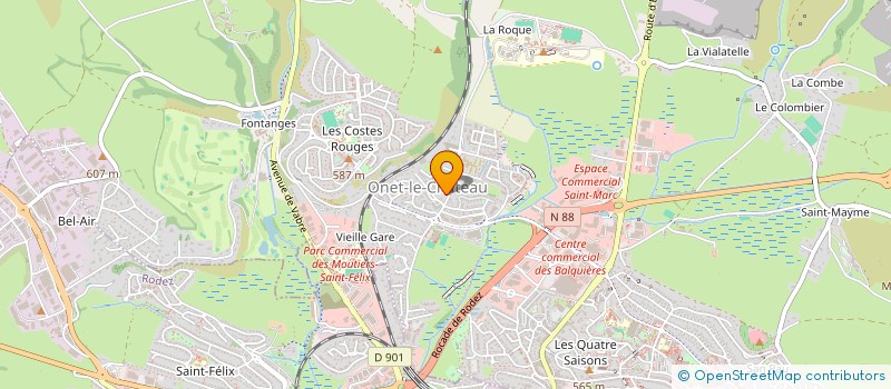 localisation de l'entreprise GRP ANIMATION DES ECOLES DU QUARTIER à ONET LE CHATEAU