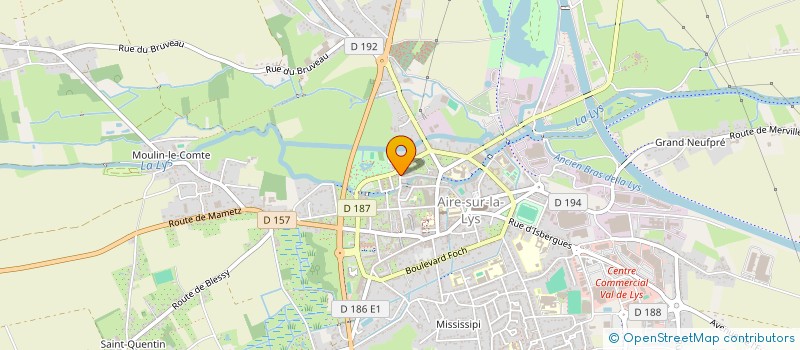 localisation de l'entreprise GRP D'EMPLOYEURS AGRICOLE ET RURAL DU 62 à AIRE-SUR-LA-LYS