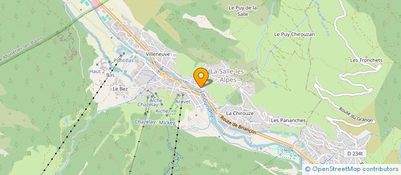 localisation de l'entreprise GRP FOLKLORIQUE LES CARALINES  LA SALLE-LES-ALPES