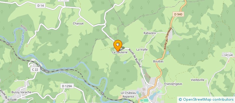 localisation de l'entreprise GRP FOREST CHATEAU DE LA SAUTERIE  EYMOUTIERS