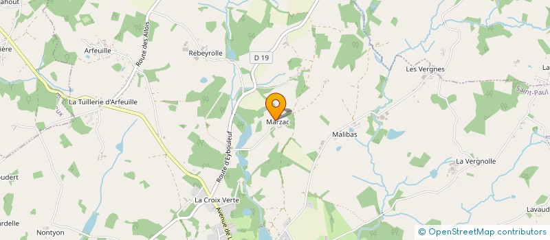 localisation de l'entreprise GRP FORESTIER DE MARZAC  SAINT PAUL