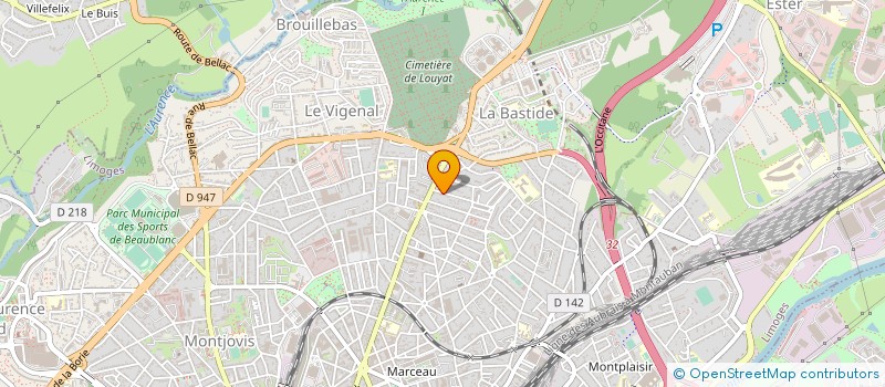 localisation de l'entreprise GRP FORESTIER DE VILLECHENINE à LIMOGES