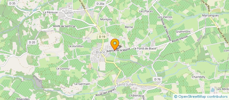 localisation de l'entreprise GRP ORGANISATIONS SOCIA  VAUX-EN-BEAUJOLAIS