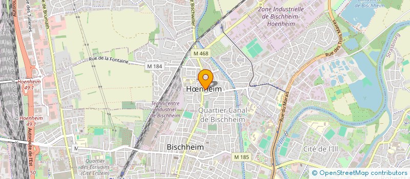 localisation de l'entreprise GRPT ACTION SOCIALE PERS VILLE HOENHEIM  HNHEIM