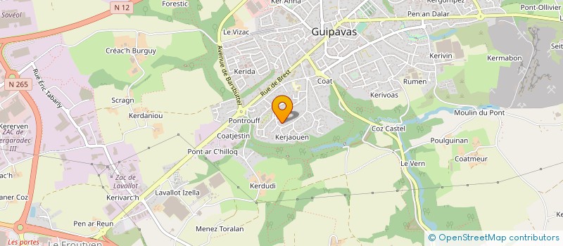 localisation de l'entreprise GRPT ASS LOCALES ADMR DU PONANT à GUIPAVAS