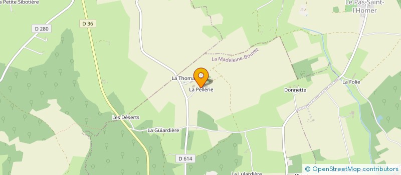 localisation de l'entreprise GRPT D'EMPLOYEURS DE LA THOMASERIE à LA MADELEINE-BOUVET