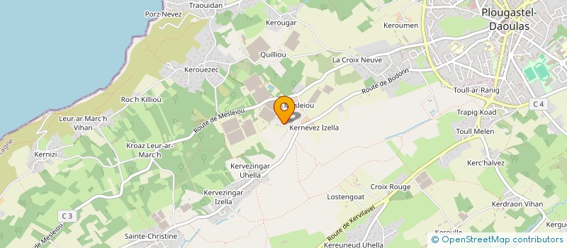 localisation de l'entreprise GRPT D'EMPLOYEURS HUELLA à PLOUGASTEL-DAOULAS