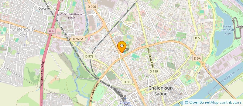localisation de l'entreprise GRPT EMPLOYEURS CD71 FFTT-CHALON TT à CHALON-SUR-SAONE