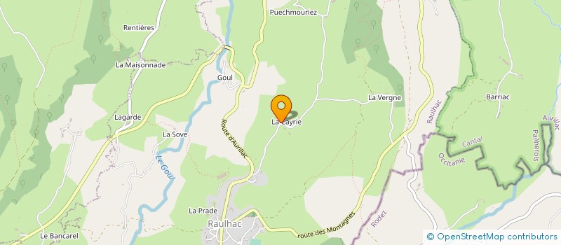 localisation de l'entreprise GRPT EMPLOYEURS DE RAULHAC à RAULHAC