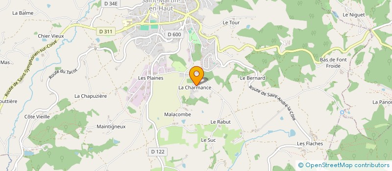 localisation de l'entreprise GRPT EMPLOYEURS DES BORDS DE COISE  SAINT-MARTIN-EN-HAUT
