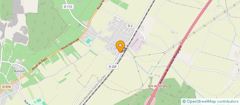 localisation de l'entreprise GRPT FONCIER VITICOLE AUX CROTS  CORGOLOIN